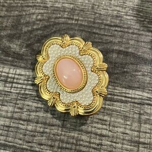 Avon Brooch with Pink Stone